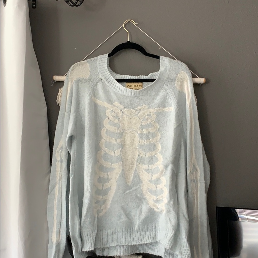 WILDFOX SKELETON SWEATER 🤍💀